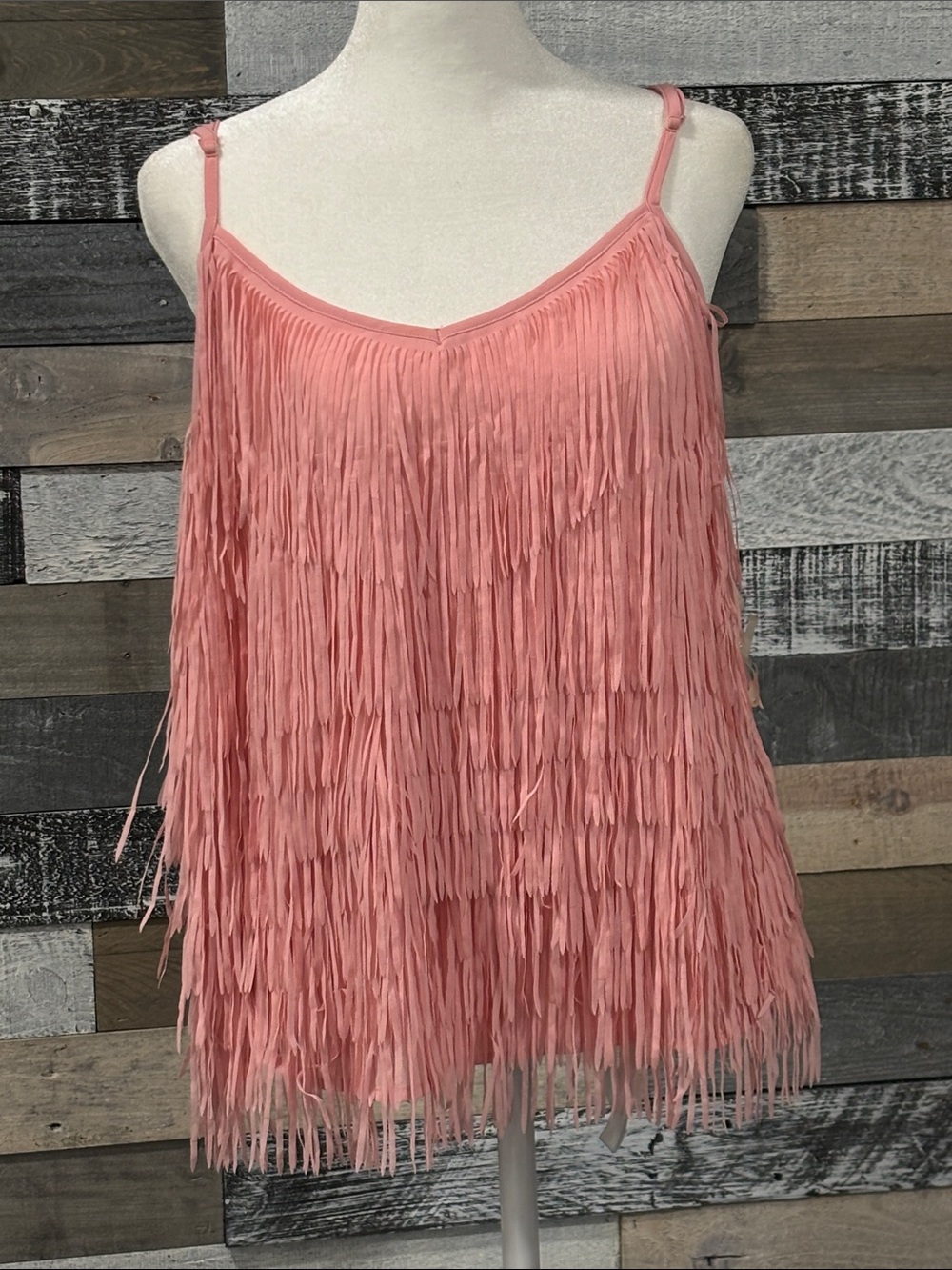 San Joy fridged Camisole Tank Top - Pink